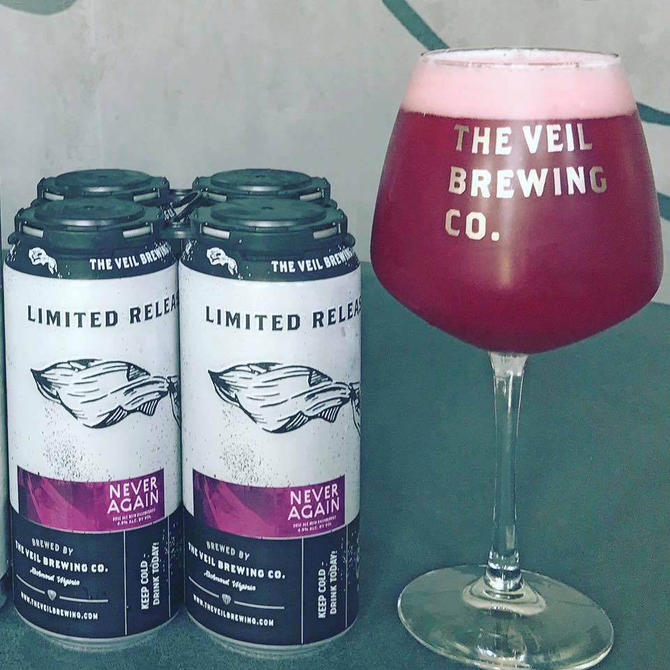 The Veil Brewing Never Again Raspberry Gose rounds out April Beer