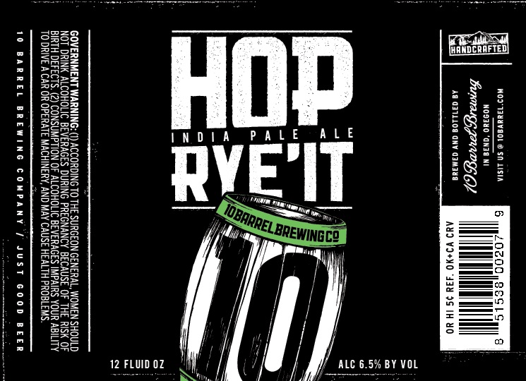 10 Barrel Brewing Hop Rye'It