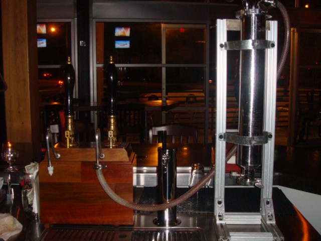 Beer Engine on Left, Frank Tate hop tower on Right