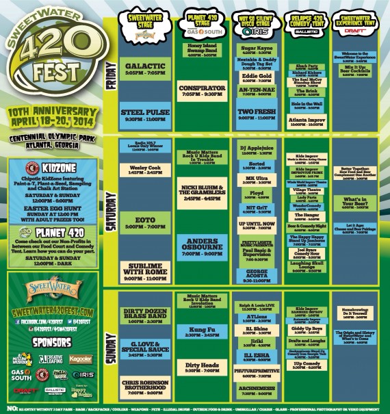 SweetWater's 420 Fest Schedule Released Beer Street Journal