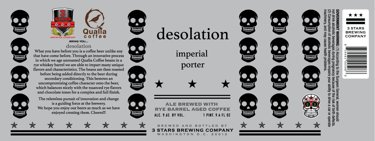 3 Stars Desolation Imperial Porter - Beer Street Journal