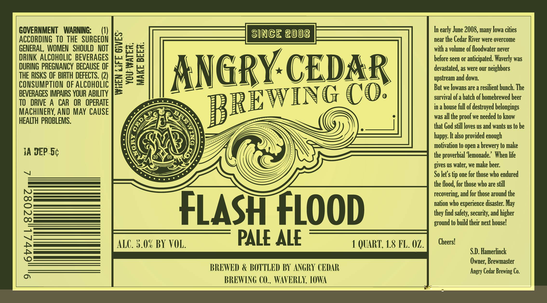 Angry Cedar Flash Flood Pale Ale