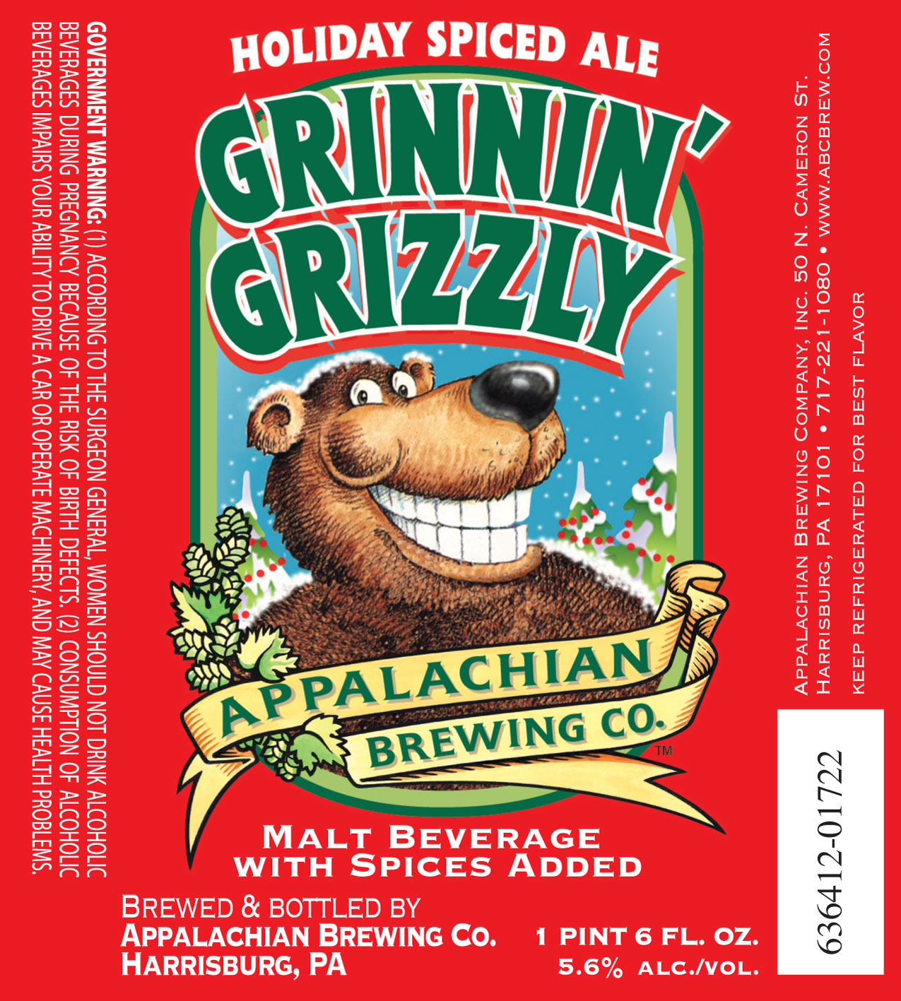 Appalachian Brewing Grinnin Grizzly