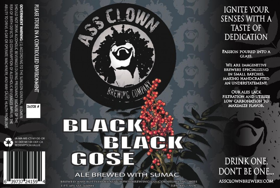 Ass Clown Black Black Gose
