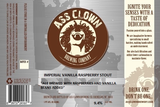 Ass Clown Imperial Vanilla Raspberry Stout