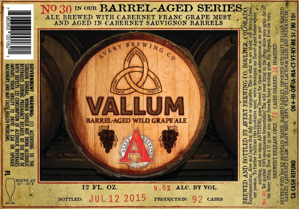 Avery Vallum Barrel-Aged Wild Grape Ale