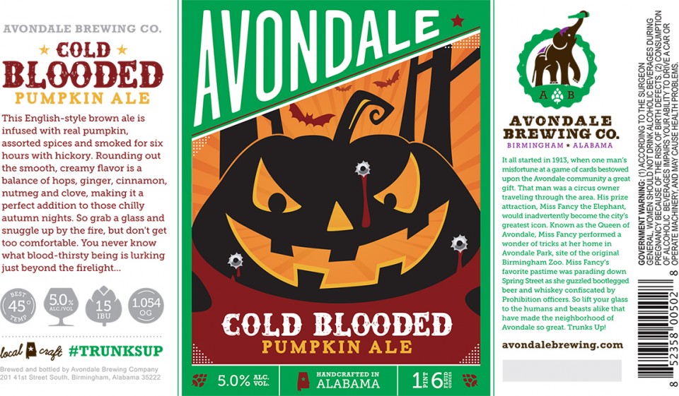 Avondale Cold Blooded Pumpkin Ale