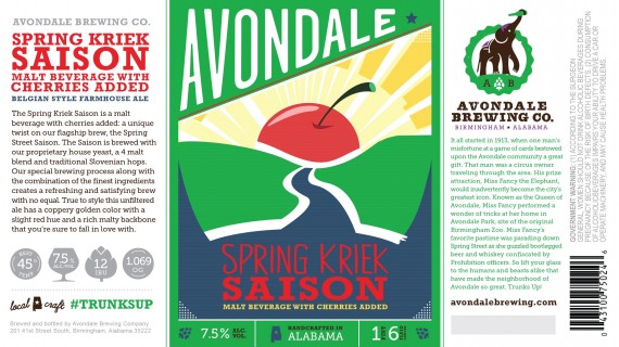 Avondale Brewing Spring Saison