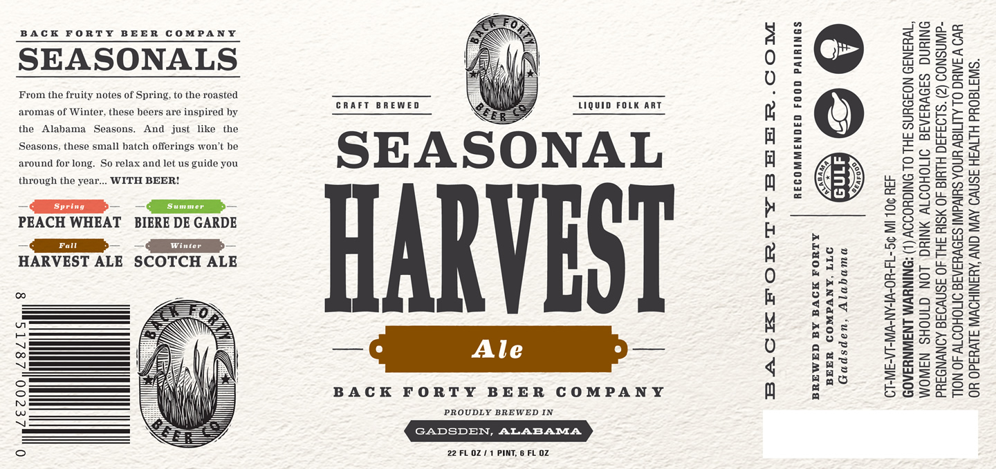 Back Forty Seasonal Harvest Ale