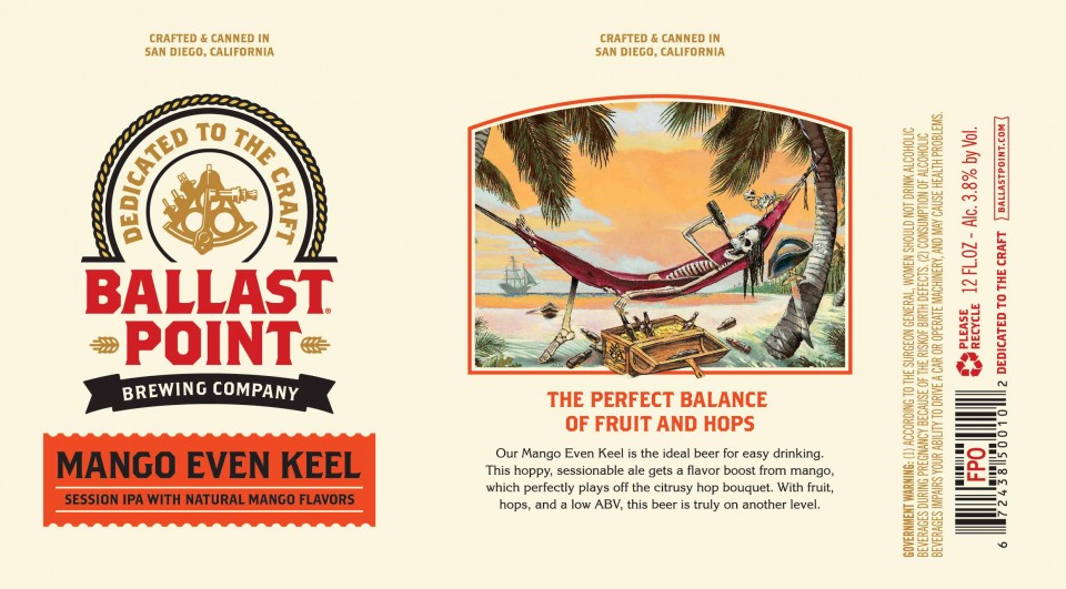 Ballast Point Mango Even Keel Cans