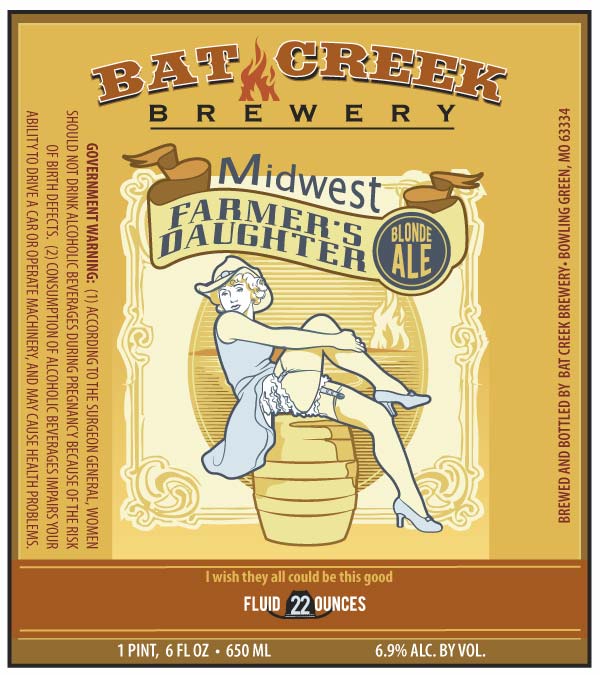 Bat Creek Brewery Midwest Farmer's Daughter Blonde Ale