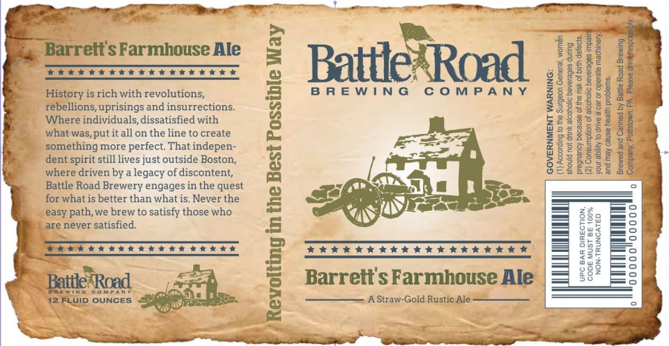 Battle Road Barrett's Farmhouse Ale
