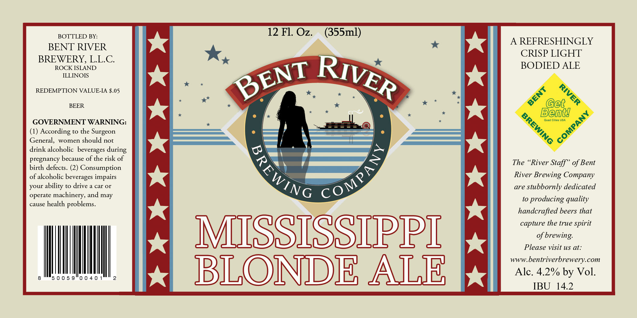 Bent River Brewing Company Mississippi Blonde Ale