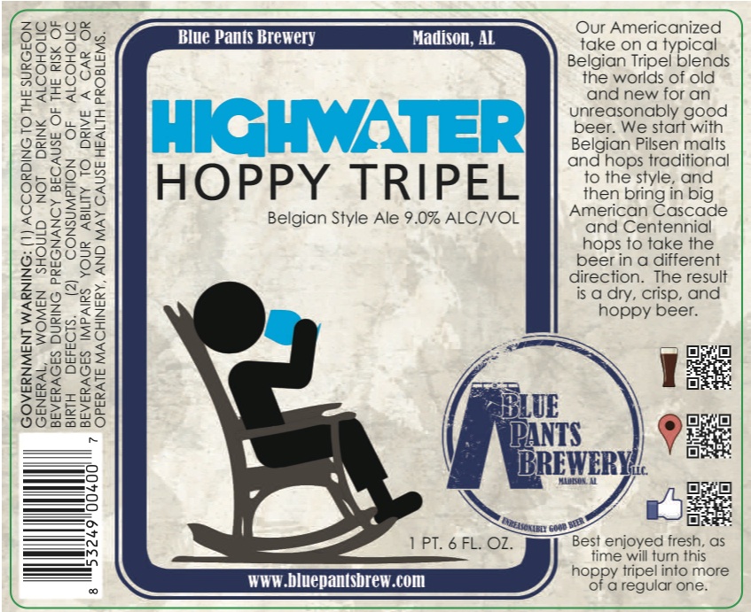 Blue Pants Highwater Hoppy Tripel