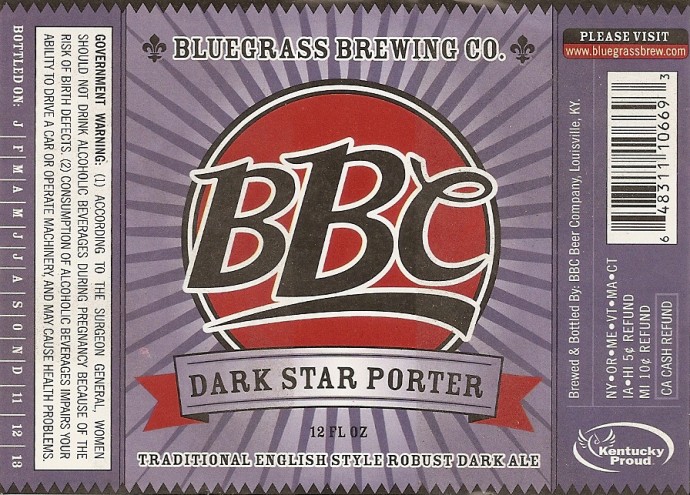 Bluegrass Dark Star Porter