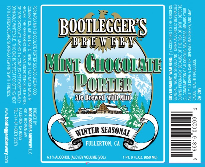 Bootlegger's Mint Chocolate Porter