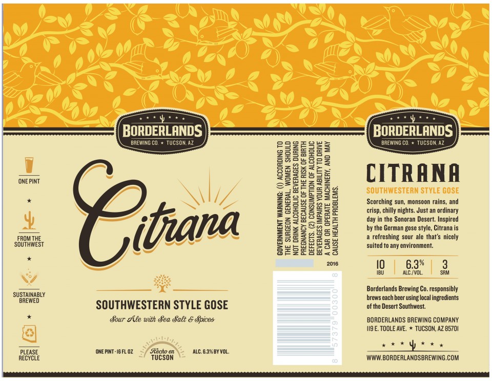 Borderlands Brewing Citrana