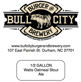 Bull City Burger & Brewery Oatmeal Stout