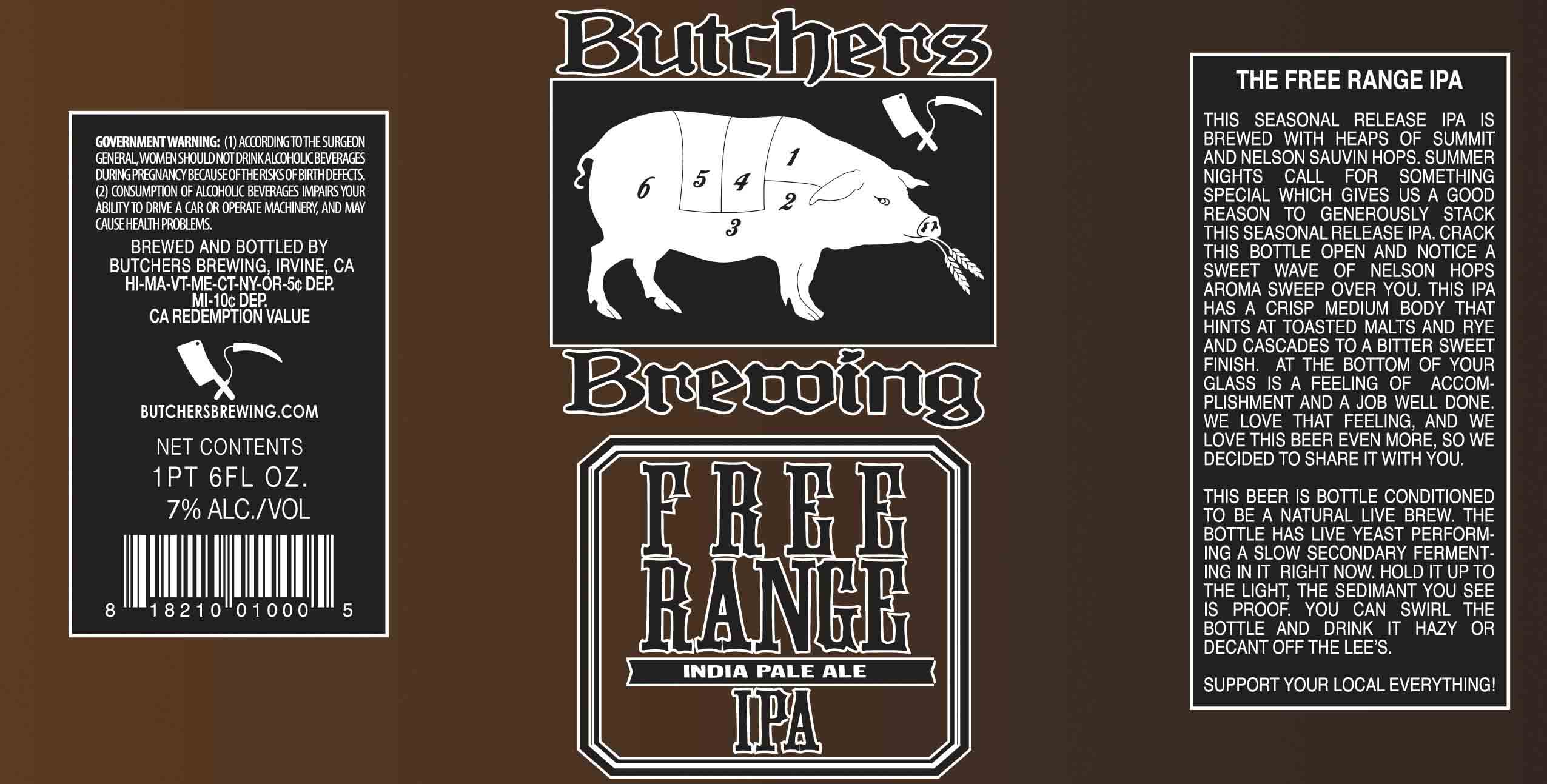 Butchers Brewing Free Range IPA