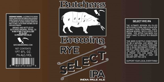 Butchers Brewing Rye Select IPA