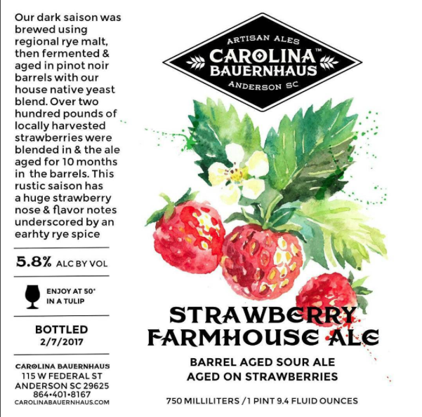 Carolina Bauernhaus Strawberry Farmhouse Ale