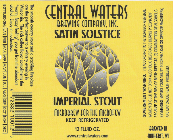 Central Waters Satin Solstice Imperial Stout