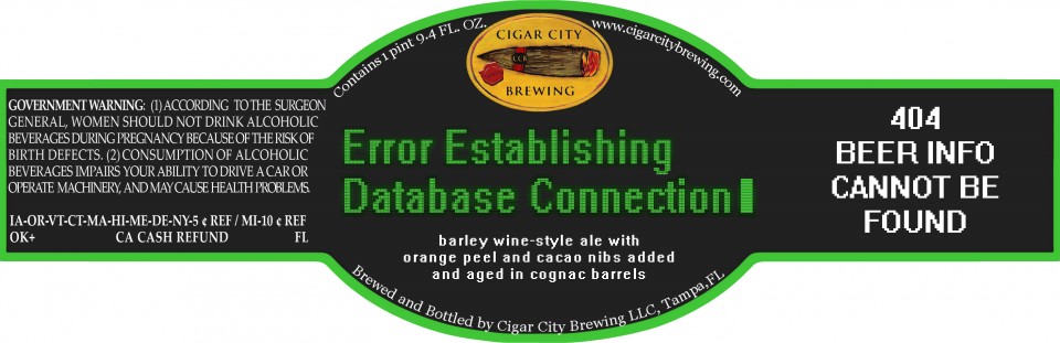 Cigar City Error Establishing Database Connection
