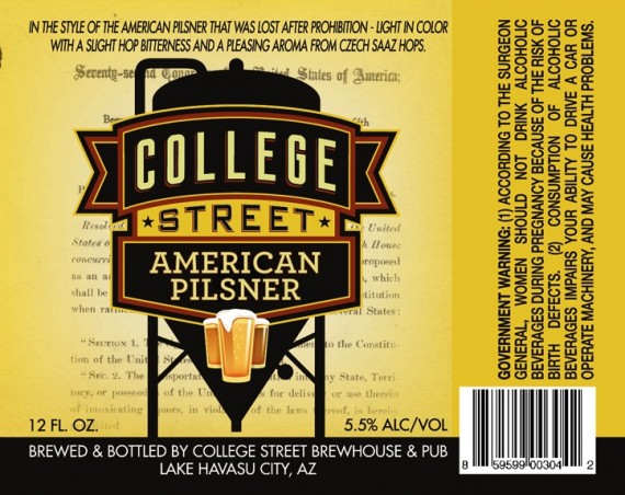 College Street Brewhouse American Pilsner