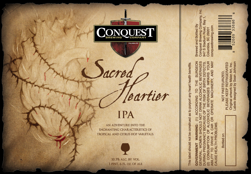 Conquest Brewing Sacred Heartier IPA