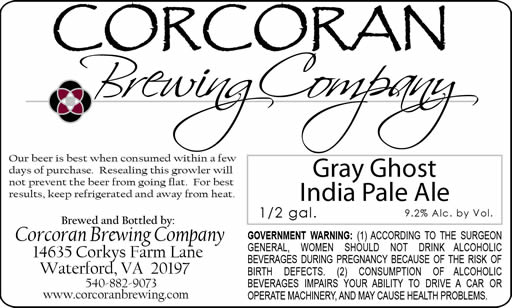 Corcoran Gray Ghost IPA