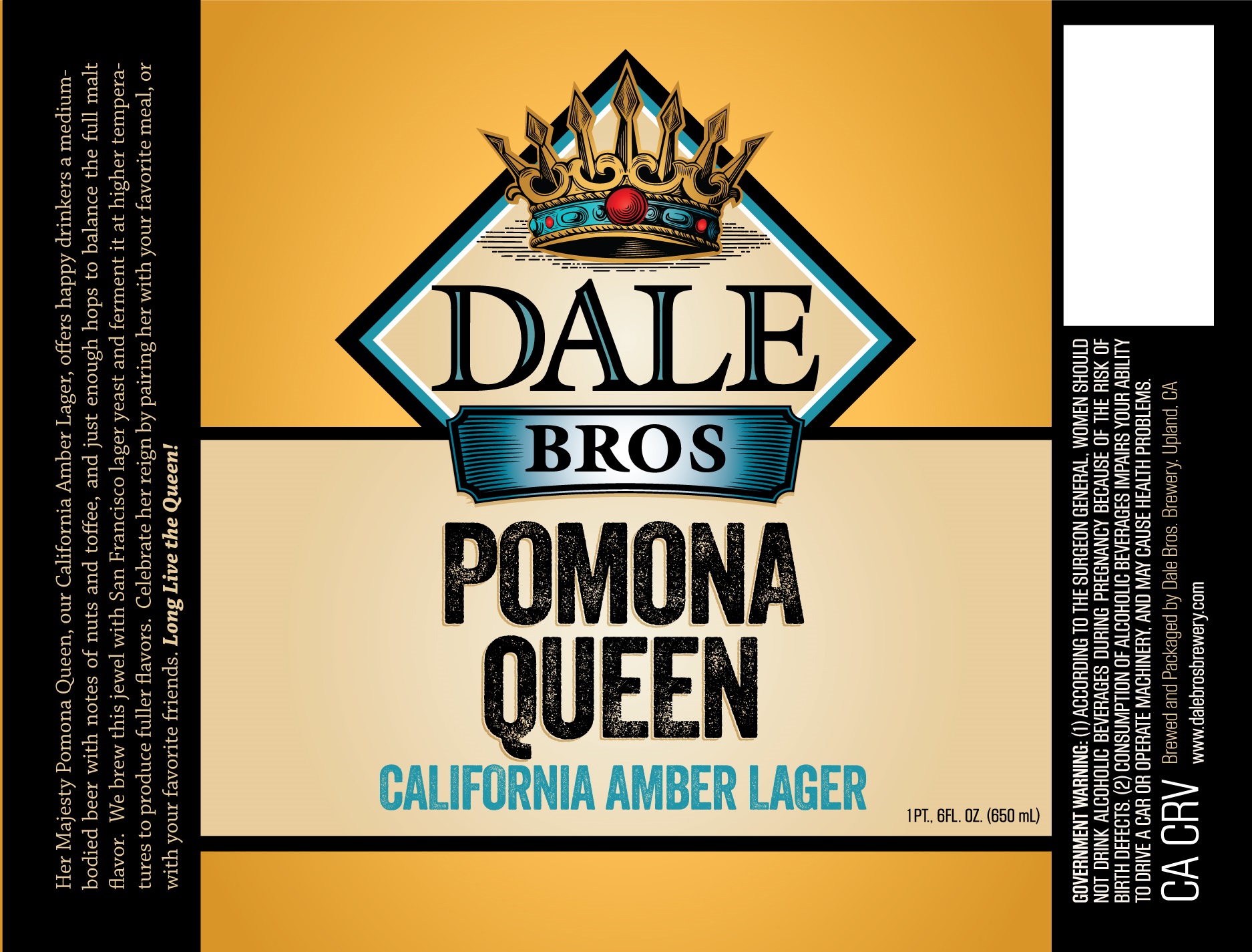 Dale Brothers Pomona Queen California Amber Lager
