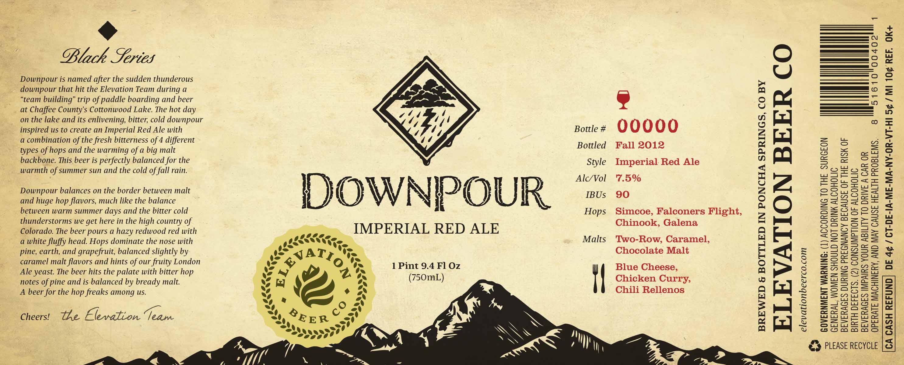 Elevation Downpour Imperial Red Ale
