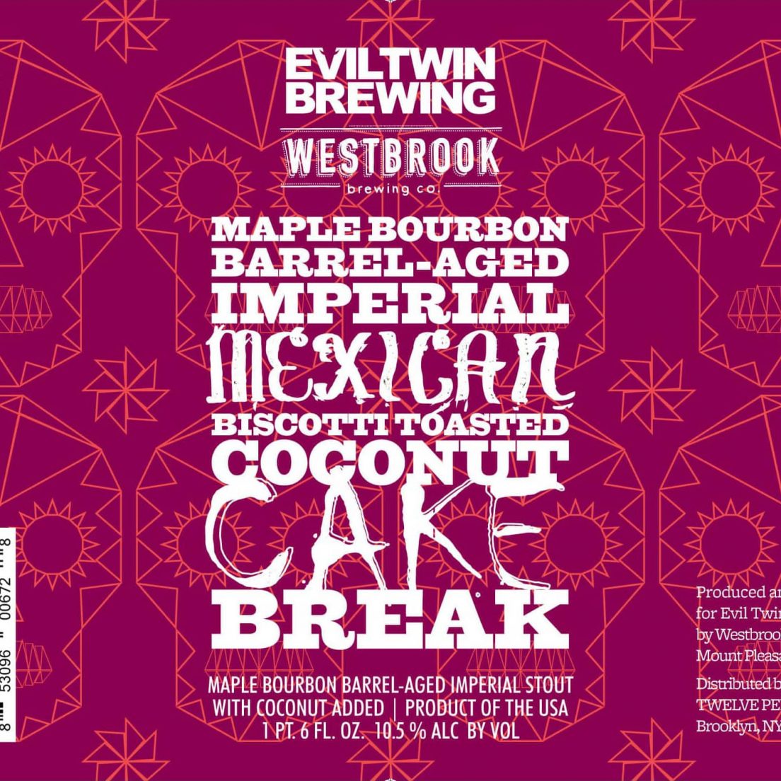 Evil Twin Maple Bourbon Barrel-Aged Imperial Mexican Biscotti Toasted Coconut Cake Break
