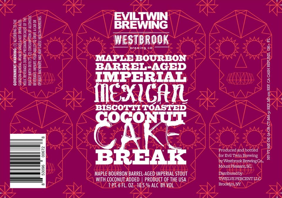 Evil Twin Maple Bourbon Barrel-Aged Imperial Mexican Biscotti Toasted Coconut Cake Break