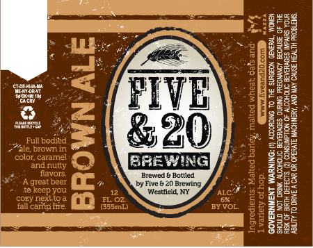 Five & 20 Brewing Brown Ale