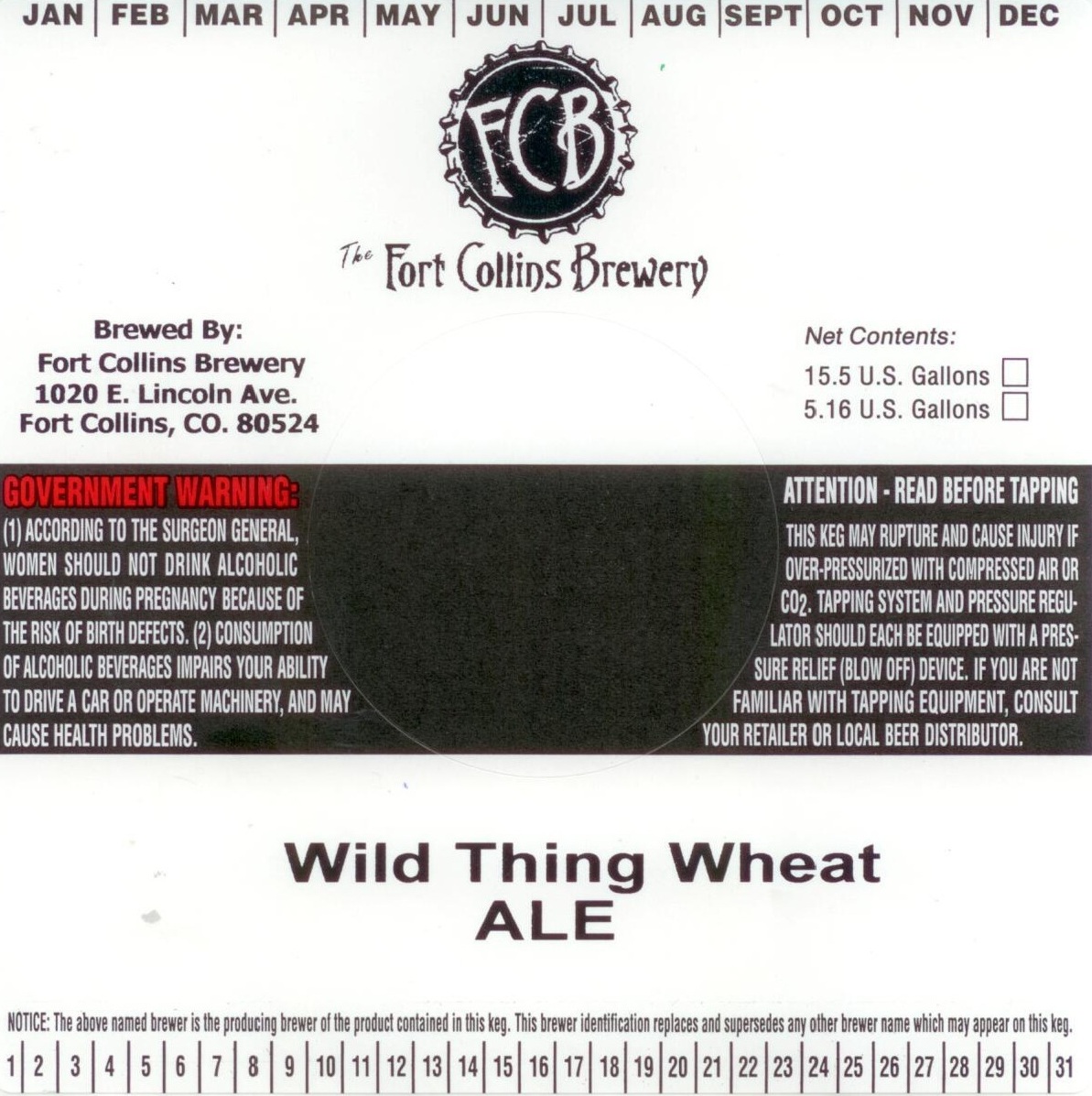 Fort Collins Wild Thing Wheat Draft