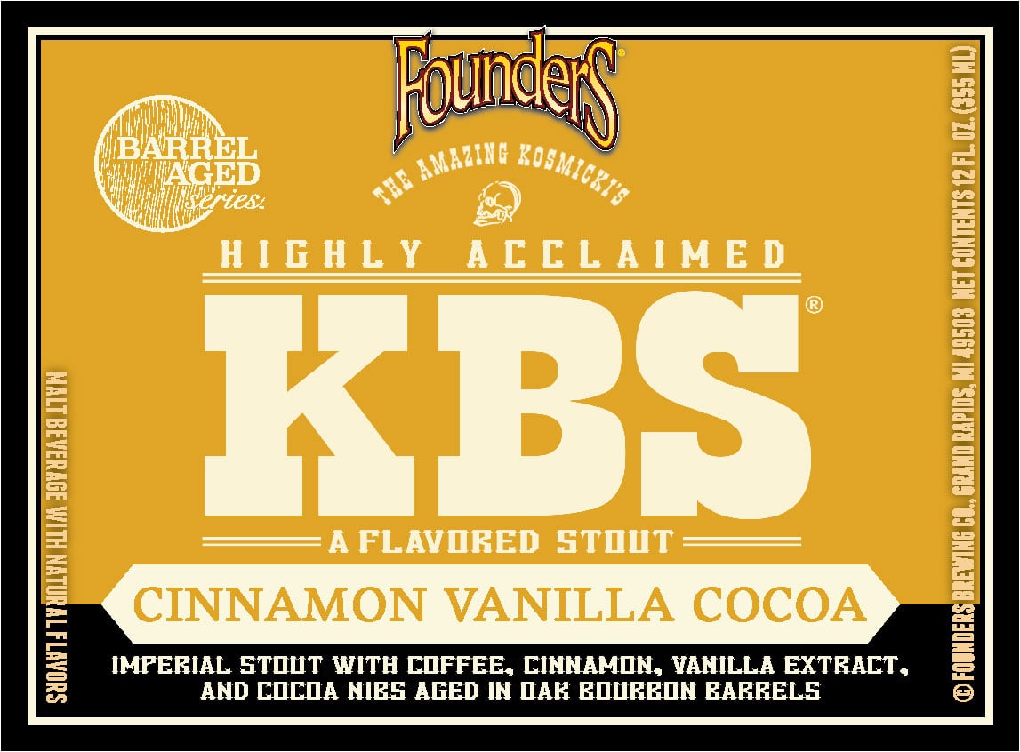 Founders KBS Cinnamon Vanilla Cocoa