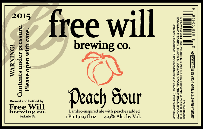 Free Will Brewing Peach Sour