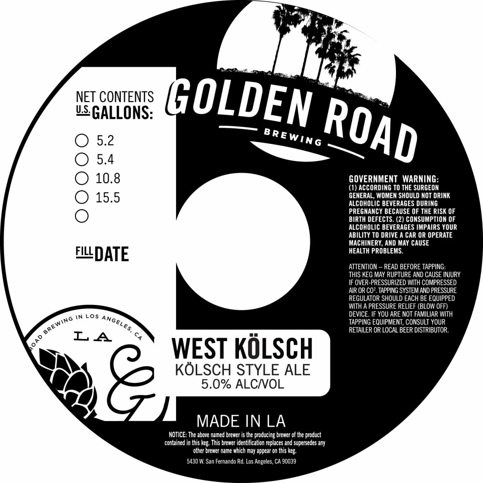Golden Road West Kolsch