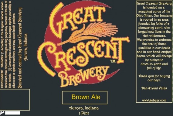 Great Crecent Brewery Brown Ale