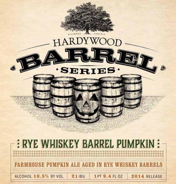 Hardywood Rye Whiskey Barrel Pumpkin