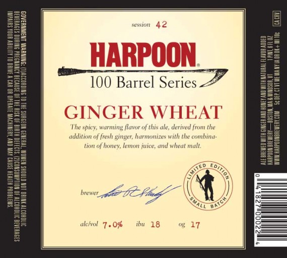 Harpoon 100 Barrel Ginger Wheat
