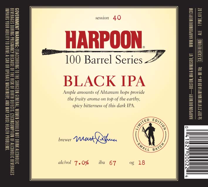 Harpoon 100 Barrel Black IPA