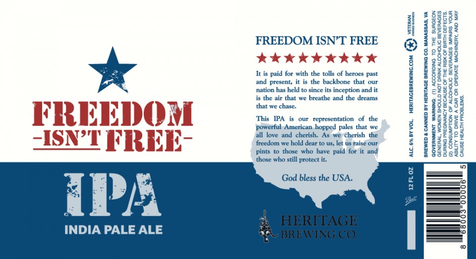 Heritage Brewing Freedom Isn't Free IPA