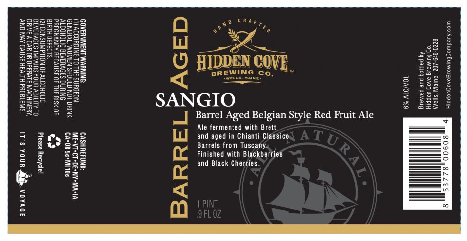 Hidden Cove Brewing Barrel Aged Sangio
