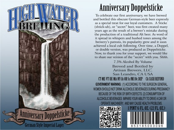 Highwater Brewing Anniversary Dopplesticke