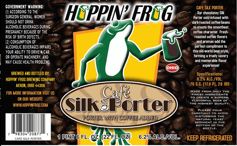 Hoppin Frog Cafe Silk Porter - Beer Street Journal