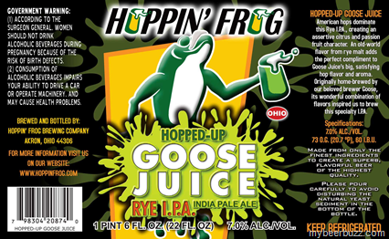 Hoppin Frog Goose Juice Drops June 1st - Beer Street Journal