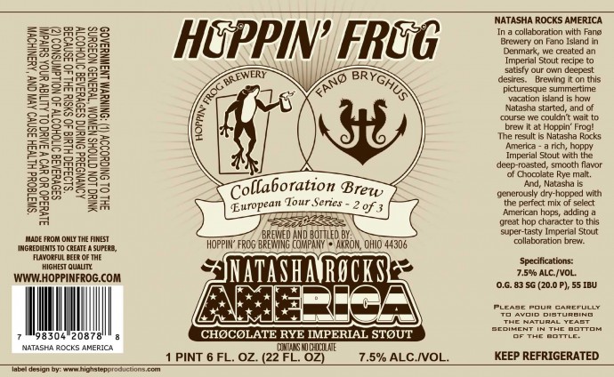 Hoppin' Frog Natasha Rocks America