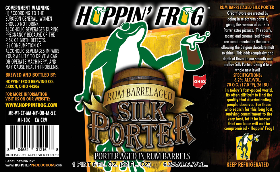 Hoppin' Frog Rum Barrel Aged Silk Porter - Beer Street Journal